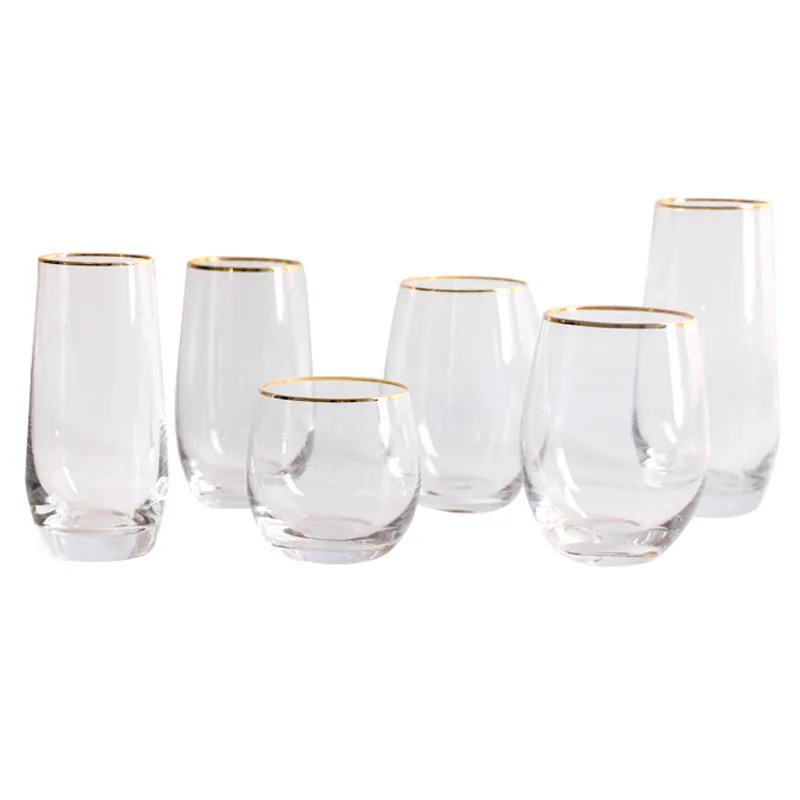 AXF Custom crystal colored 350ml 590ml unbreakable wholesale stemless wine glass