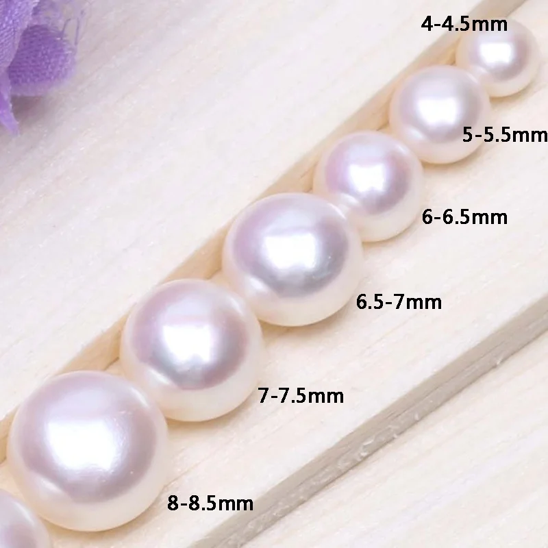 Natural Freshwater Pearls 3A Quality Per Piece Price High Luster Loose Button Pearl Half Drilled Flat Back Button Pearls