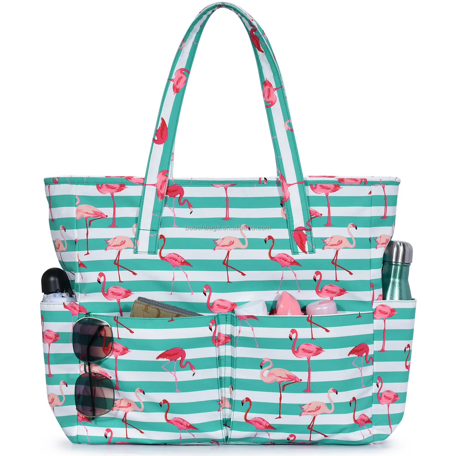 Custom handbags for women luxury torebka beach tote bag  waterproof pouches young girls dark blue stripe tasche frauen beach bag