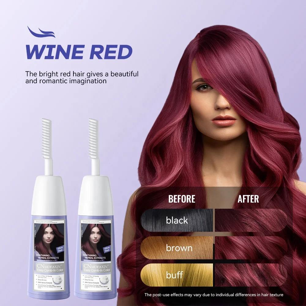 Hot sale semi-permanent hair dye cream with remover comb home hair hair color cream wholesale