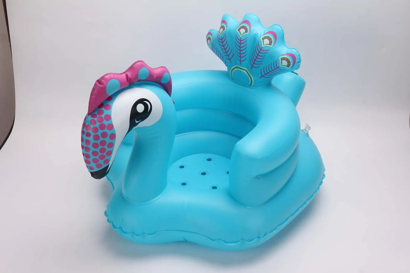Infant Toddler Cartoon Animal Seat Chair Kids PVC Inflatable Dining Bath Seats Baby Portable Play Game Mat Sofas