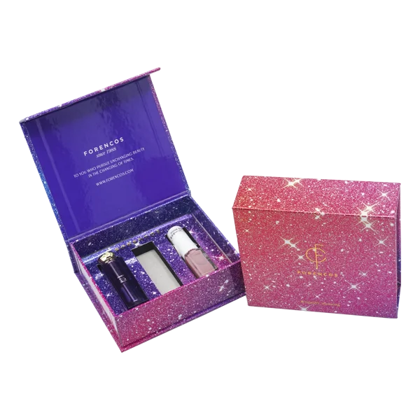 Custom Logo Luxury White Flip Box Magnetic Cosmetic Box Rigid Cardboard Packaging Magnetic Gift Paper Boxes with Insert