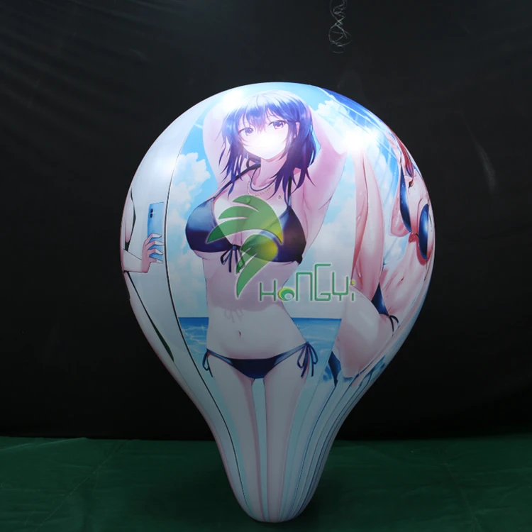 Bouncy Inflatable Beach Ball Sexy Anime Girl xxx Custom Inflatable Pillow With sph Air Toy