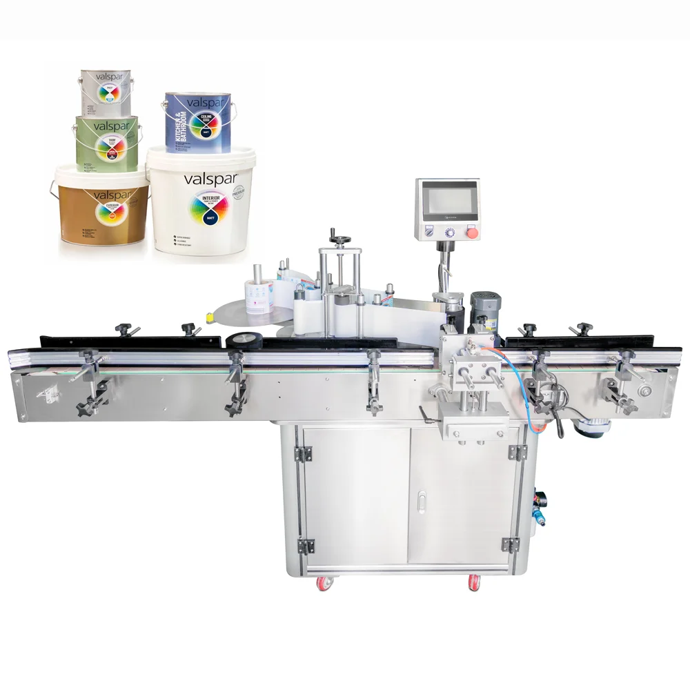 YM515 Automatic PET plastic glass bottle wrap around labeling machine for metal aluminum can sticker labeler