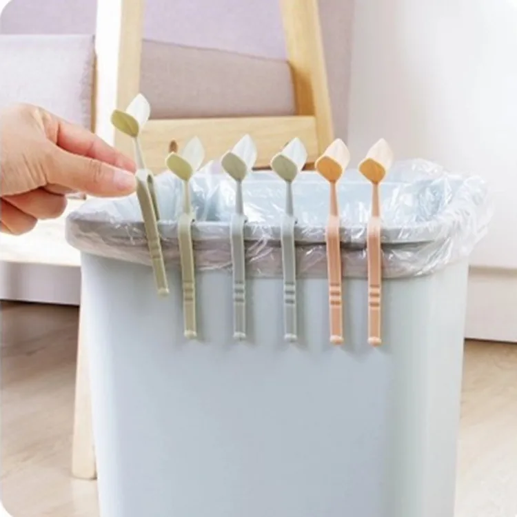 Trash bin side holder trash bag clip buckle ring anti-fall kitchen lovely anti-slip clip