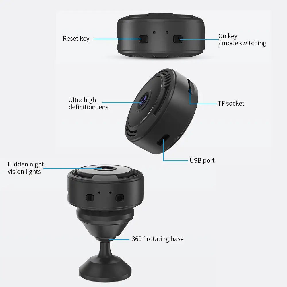 New special design hot sale 3.6mm Lens mini smart home portable security camera