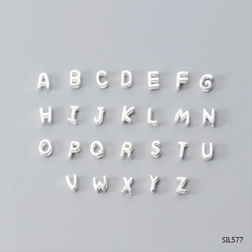 Sterling Silver Alphabet LETTER Beads - A-Z SIL577