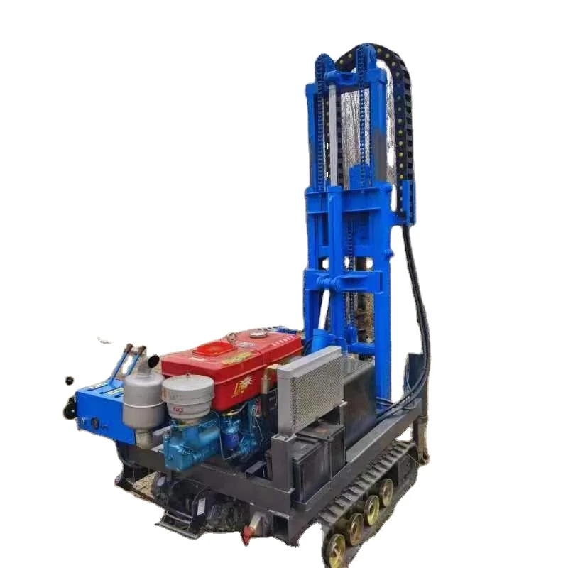 Small crawler hydraulic pile driver Telephone pole digging machine Drilling machine Small down-the-hole drilling rig