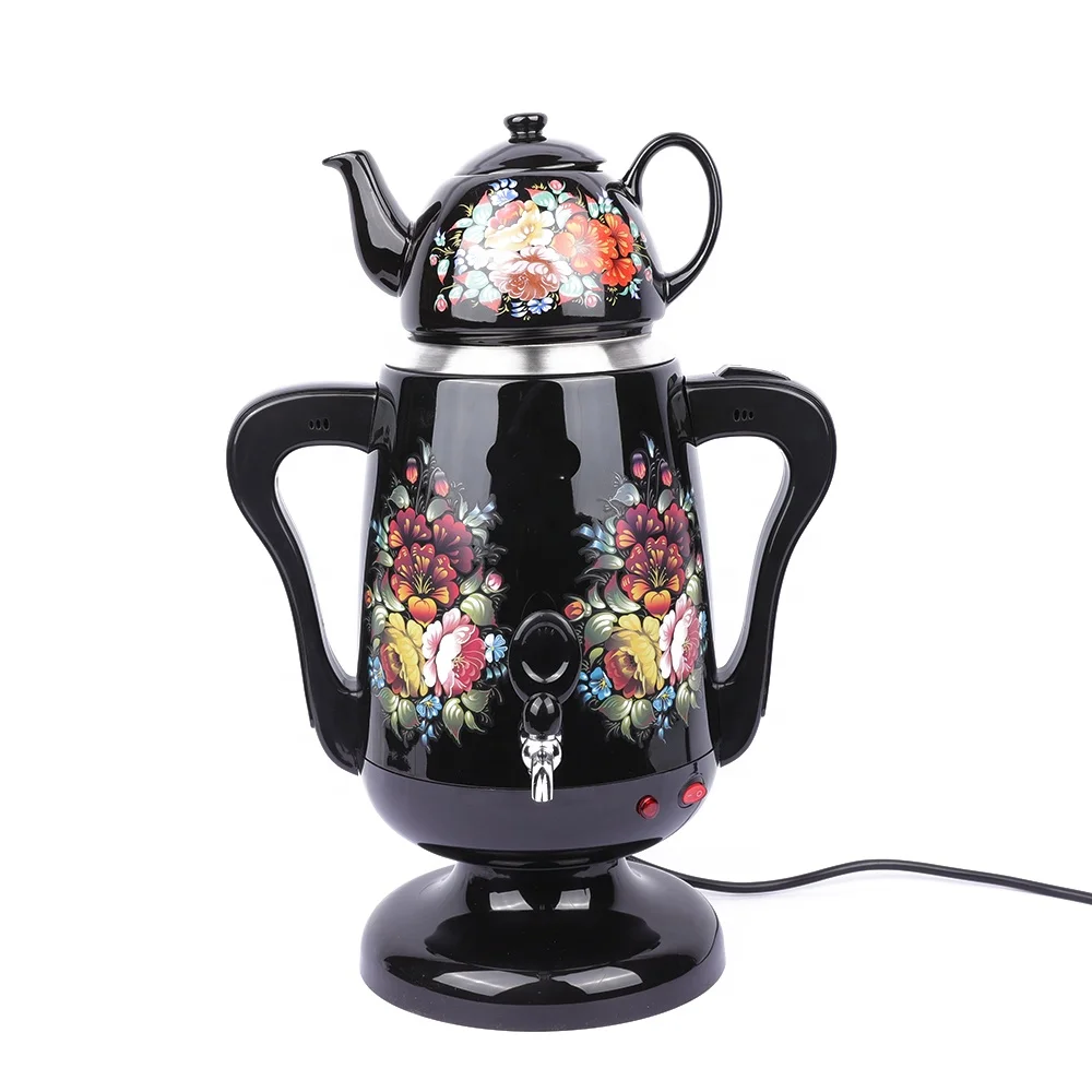 Black printing ceramic elegant home hotel business tea samovar