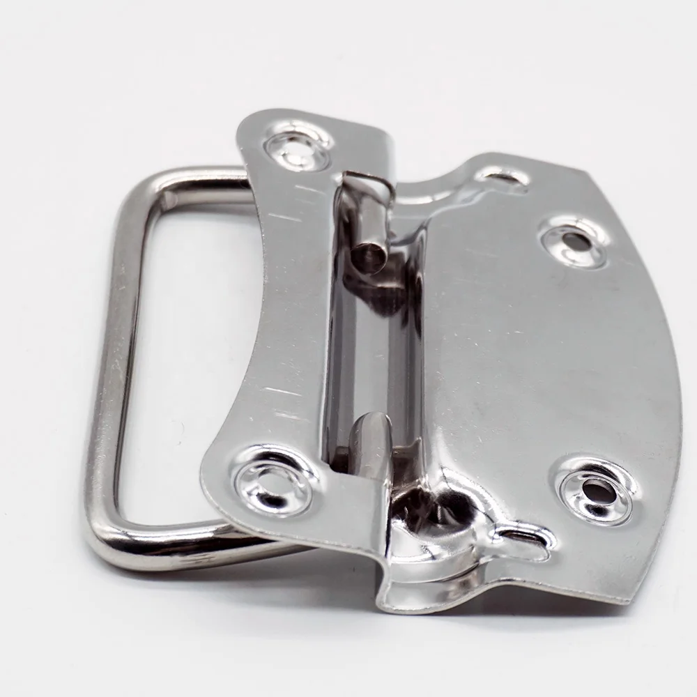 Custom high quality 304 flight case parts Heavy duty large dish handle metal hande for box parts L206