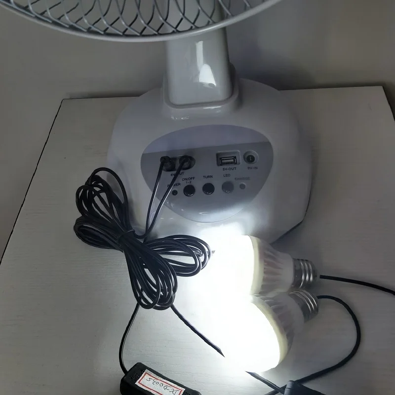 Factory price large capacity battery solar energy  powered 12 inch table fan with portable rechargeable solar panel for outdoor