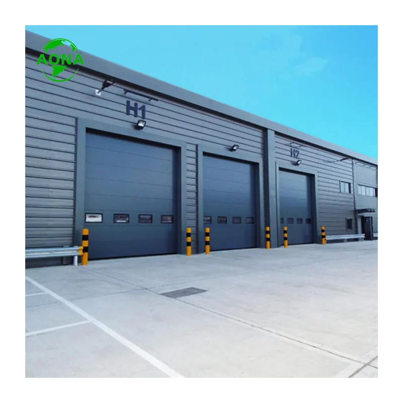 Heat Preservation Wind Resistance Galvanized Steel Automatic Industrial Sectional Lifting Garage Door