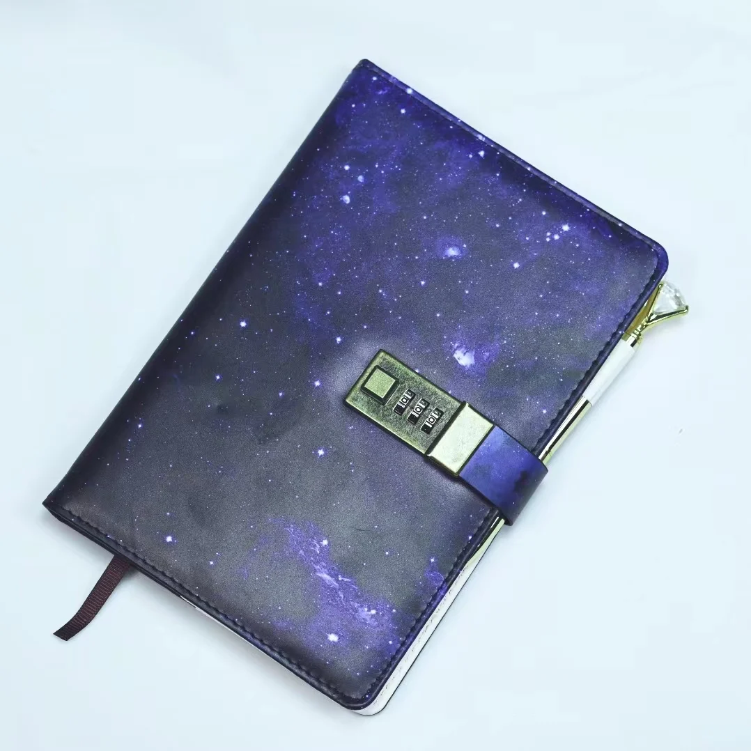 A4/A5/A6 daily business planner With Lock Digital Password notepad