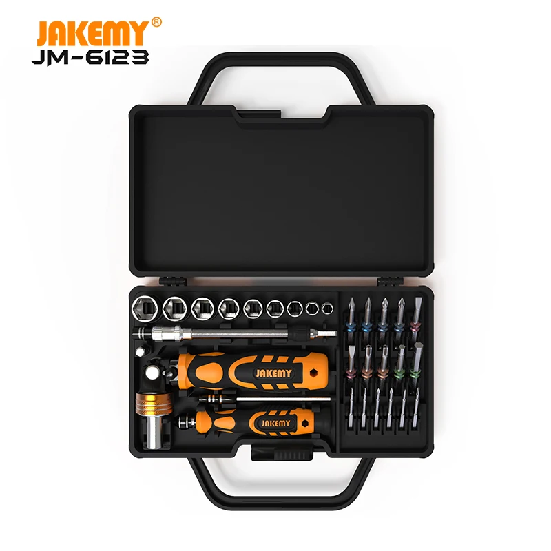  JAKEMY JM-6123 производитель 31 шт. цветной кольцевой аппарат набор ручных электрических отверток ремонтный инструмент инструментов «сделай