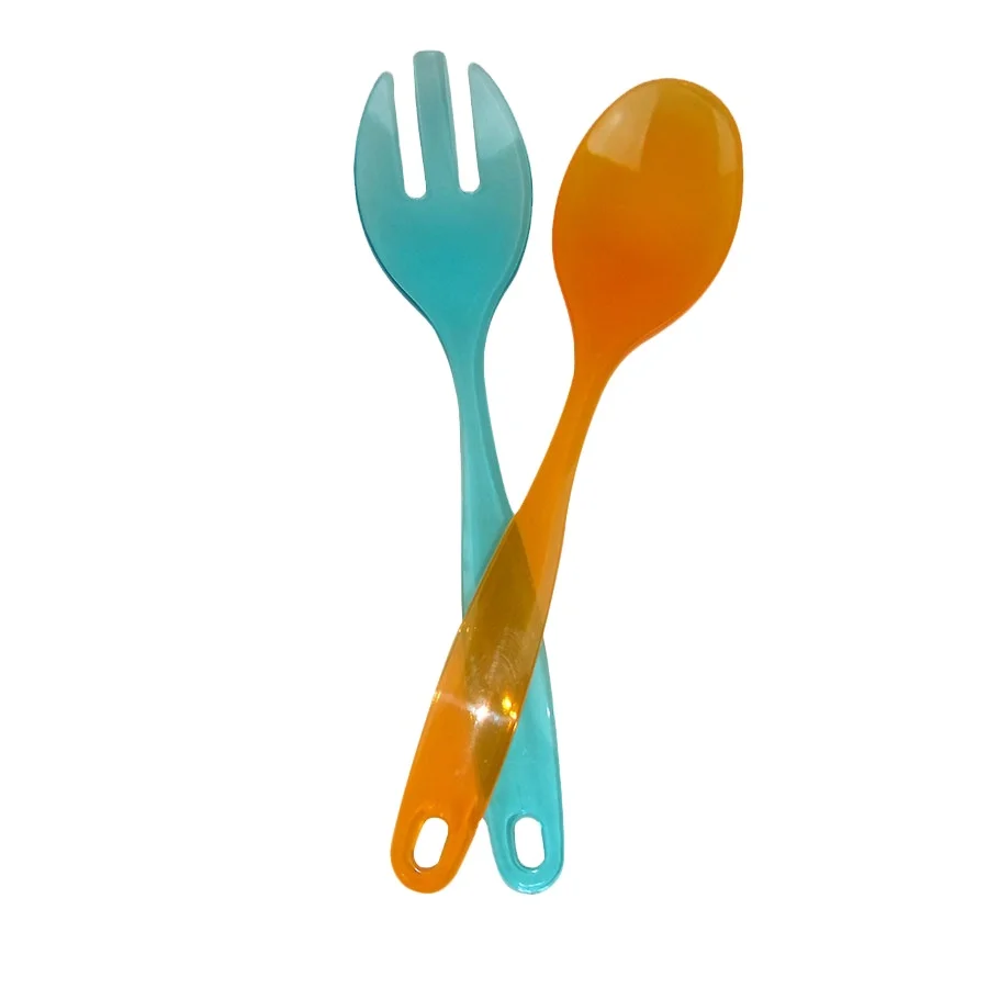 Plastic serving fork and spoon set for salad Servers spoons set