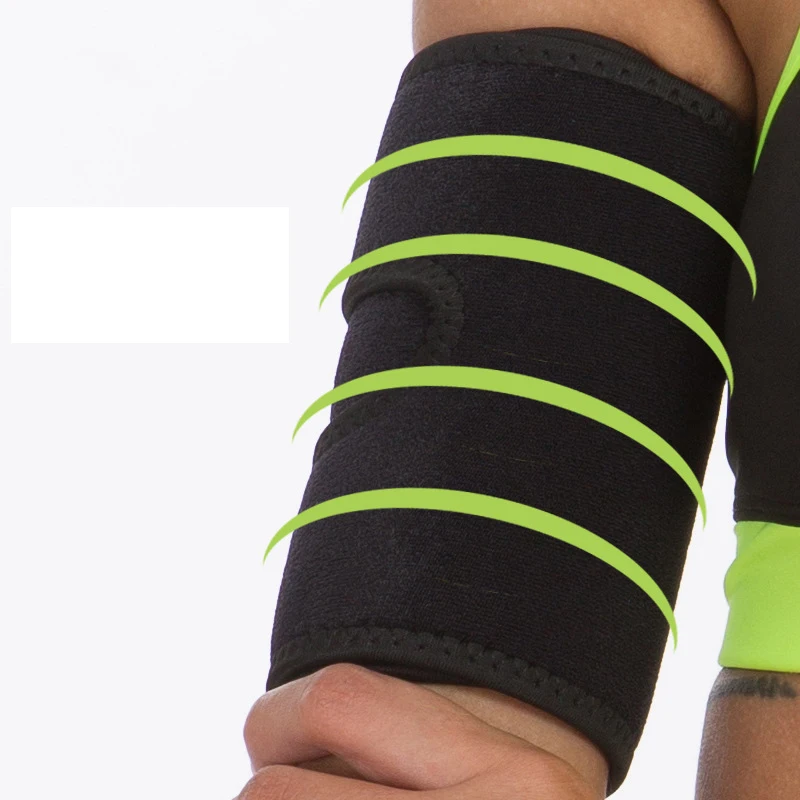 OEM adjustable neoprene sbr elasticity yoga basketball sport elbow arm wrap strap sweatband brace support for outdoor exercise