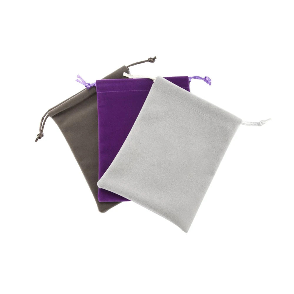 Custom logo velvet gift packaging jewelry pouch bag