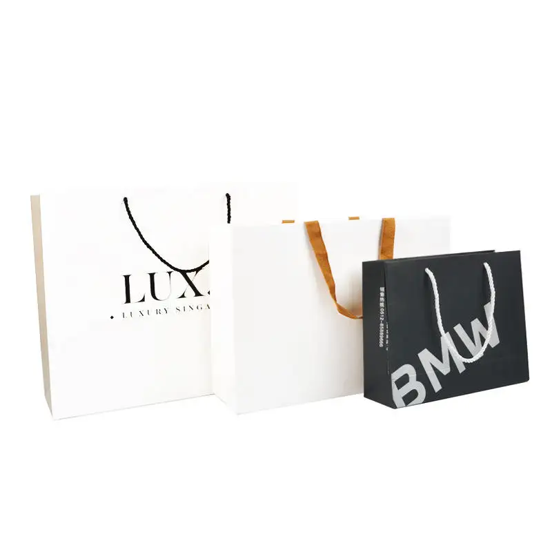 Cosmetic Shopping Cowhide High Quality Sense Wholesale Small Colorful Bags Gift Jewelry Luxury Shopping Paper Bag