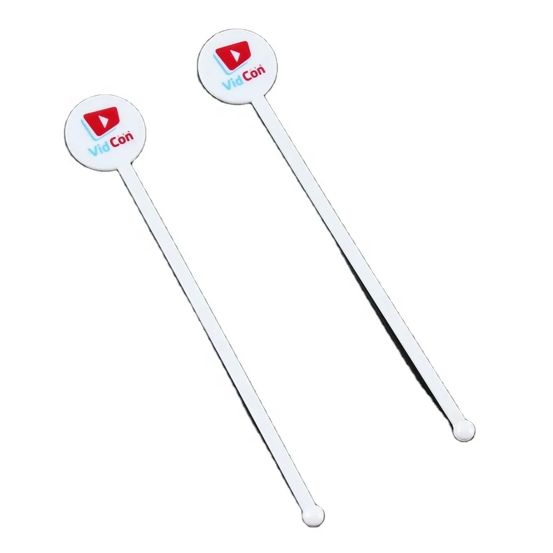 customized printing logo plastic stirrer