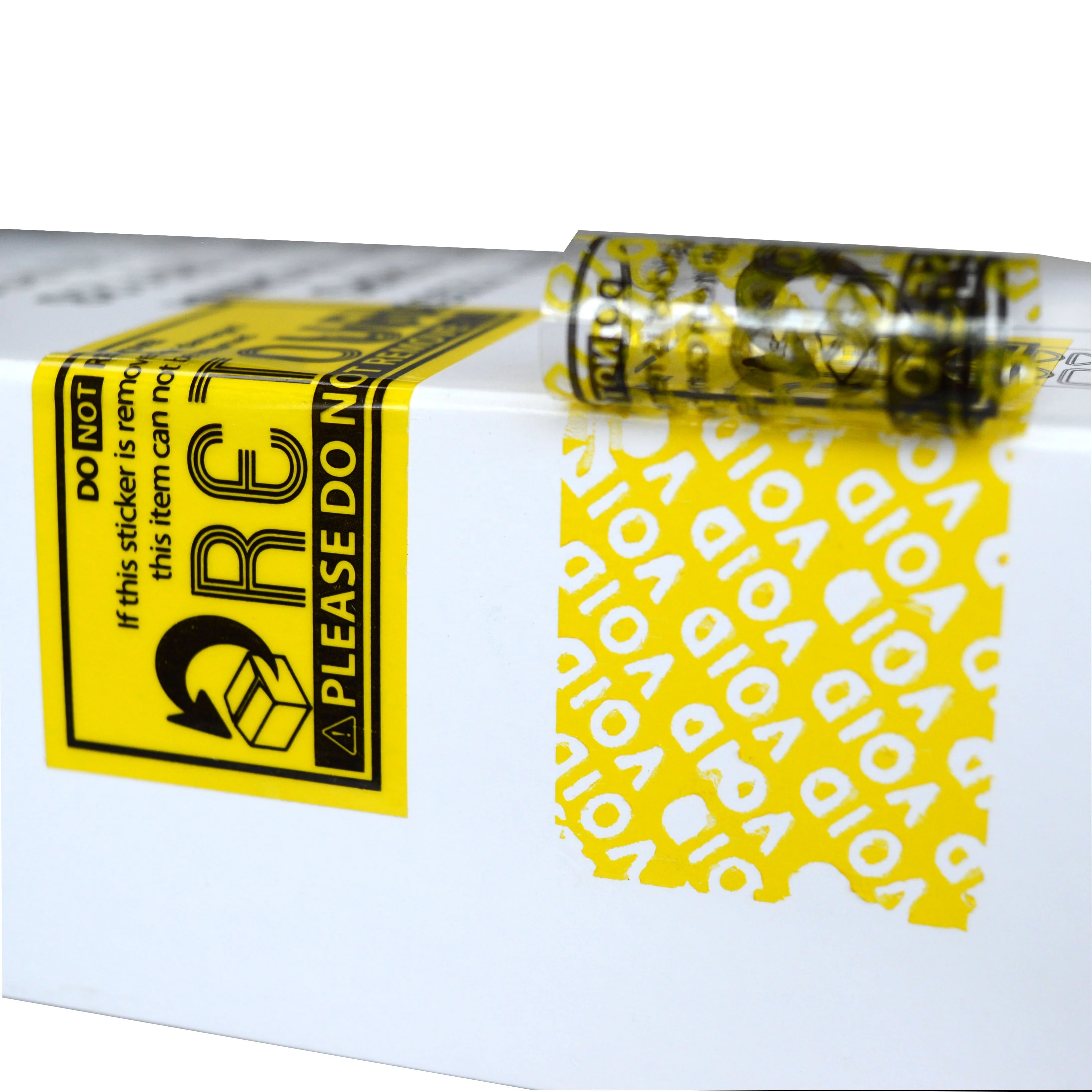 Tamper proof bottle security seal sticker labels and custom void tamper sticker.