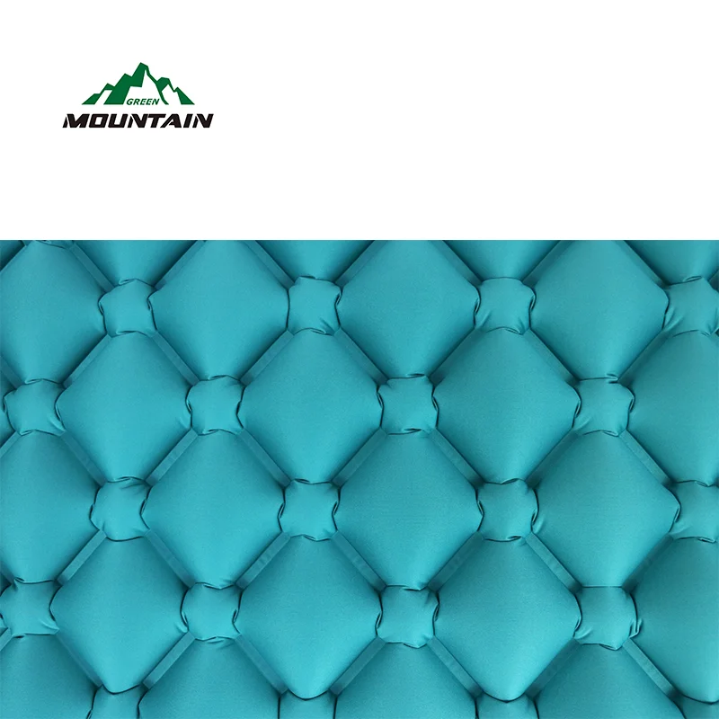 открытом воздухе ТПУ материал надувные подушки двойной цвет коврики Air кровать коврик с завышенной Сумка для кемпинга ТПУ