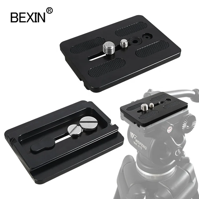 BEXIN tripod camera accessories Aluminum WF 717 Quick Release Board Mount dslr camera Sliding Plate For weifeng Fluid Head