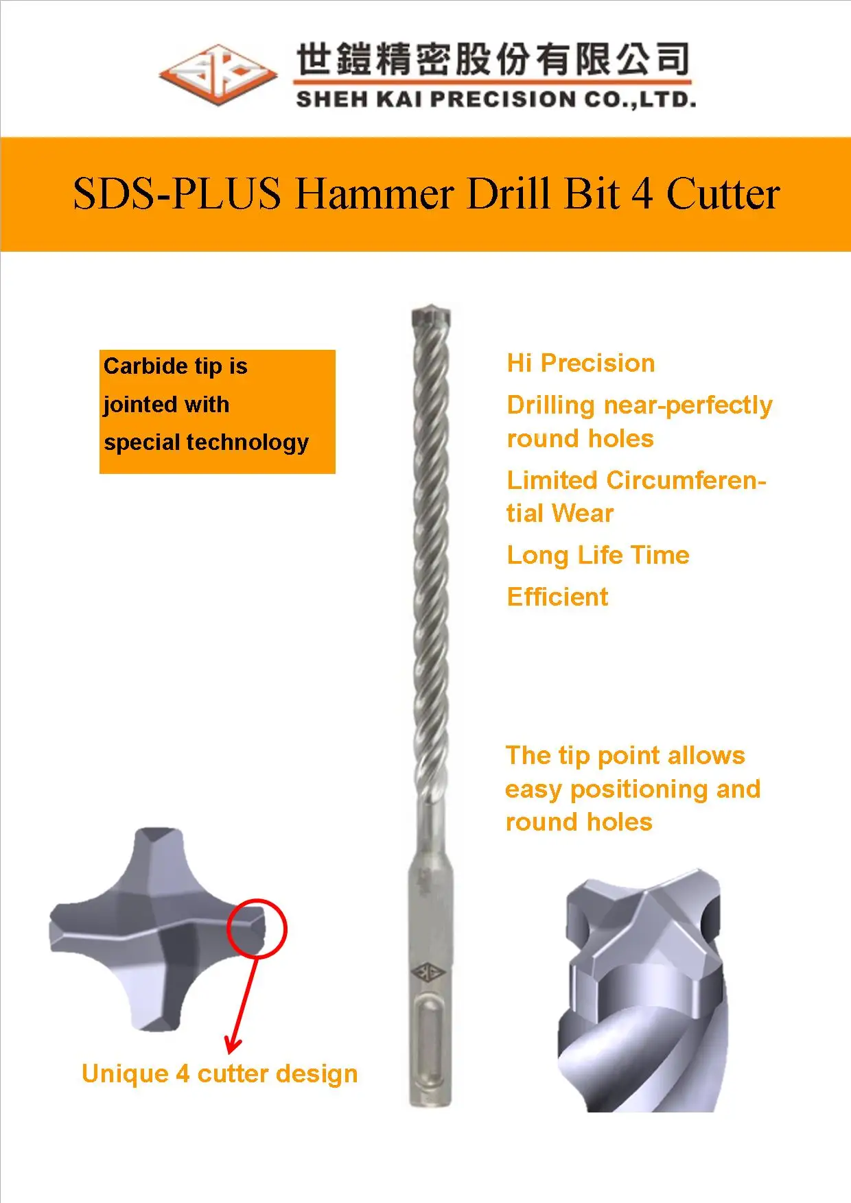 High Speed Steel Spot Drill Bits for Center Punching and Pilot Holes Made in Taiwan