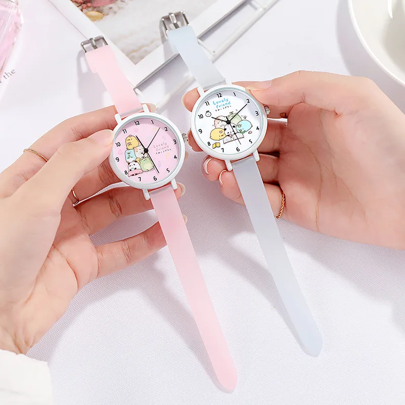 Cute Children Student Watch Candy Color Pony Jelly Quartz Watch Silicone Watch