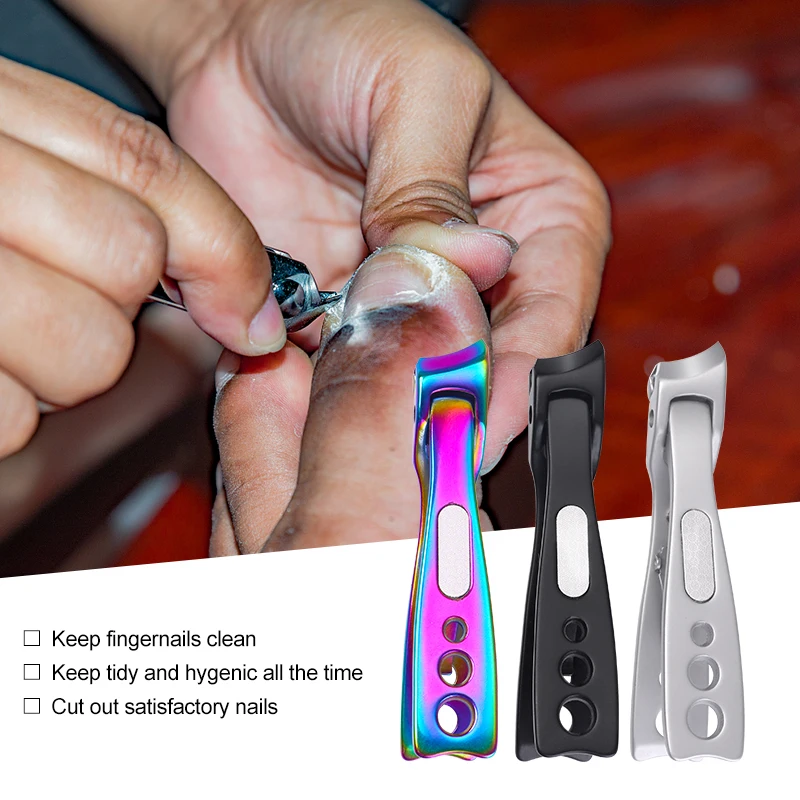 Wholesale new creative diagonal stainless steel nail clippers Professional zinc alloy manicure tools wide jaw nail cutter