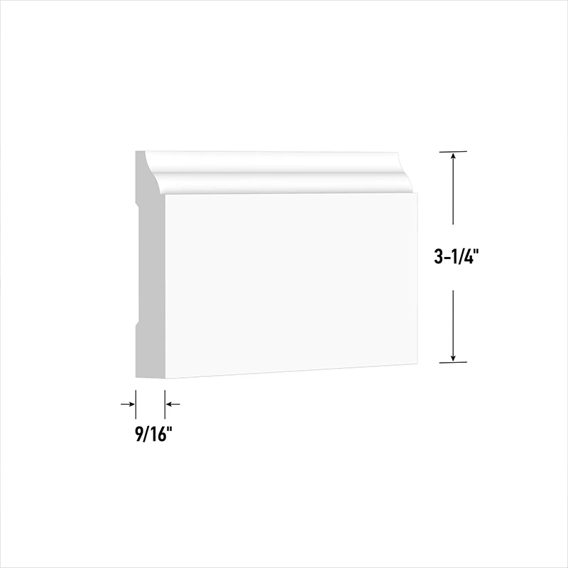 Wood MDF white  Mouldings colonial baseboards mouldings Skirting baseboard