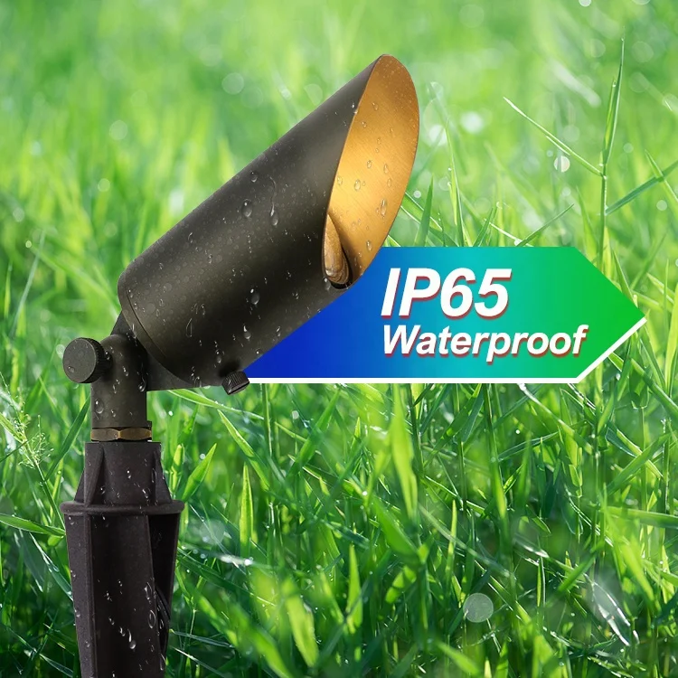 Landscape Lighting Brass Up Light Outdoor Garden Low Voltage MR16 Fixture IP65 Waterproof LED Spot Light For Backyard Decoration
