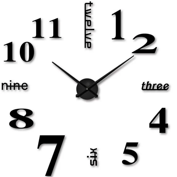 3D Mirror Surface Number Wall Clock circular Sticker Home Decor Mirror Living Room Art Design Wall Clock