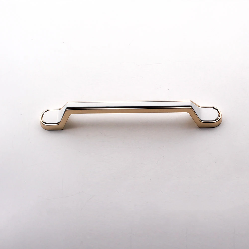 AIMINO OEM Modern Luxury Accessories Home Bar Cabinet  128Mm Zinc Alloy Furniture Drawer Black Gold Kitchen Knobs Handle