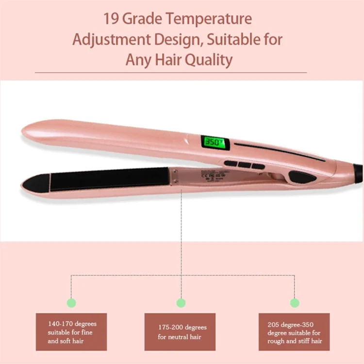 Custom Flat Irons 1inch Ceramics Titanium Plates 2 in 1 Straightening and Curling Hair Straightener