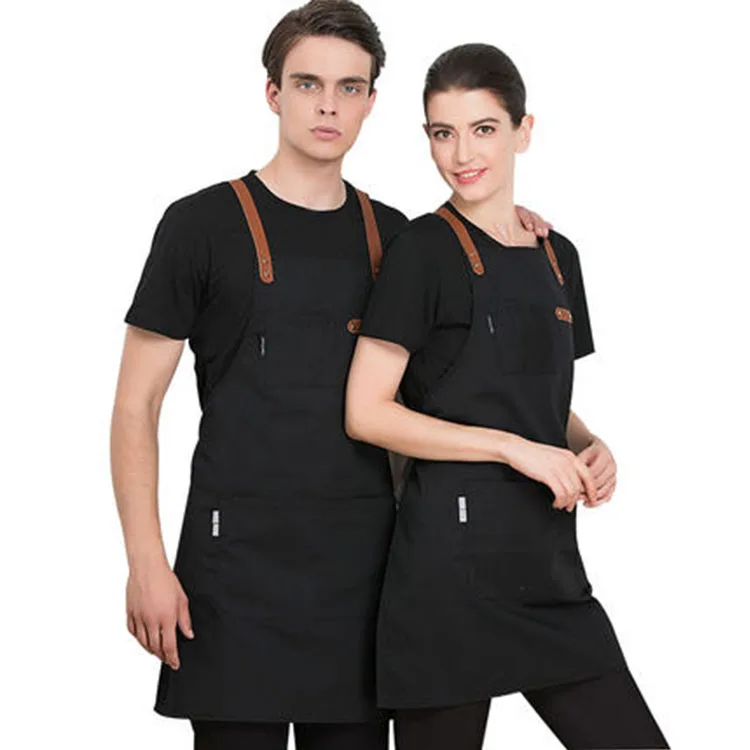 
American style Kitchen adult cooking apron waterproof oil-proof bib smock Korean version of fashion 