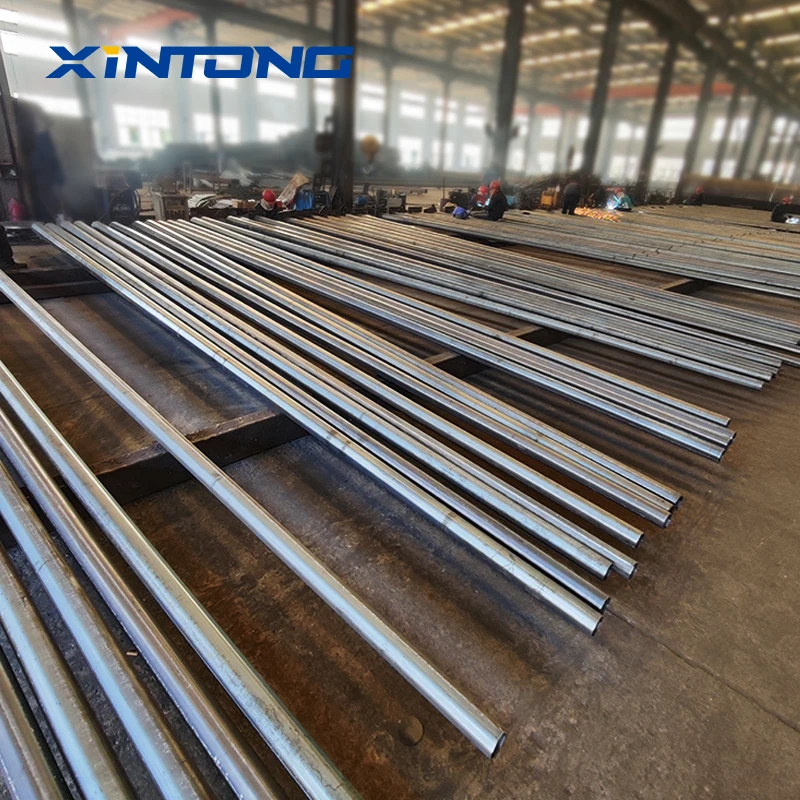 XINTONG 12meter Double Arm Solar Street Light Galvanized Pole Price 5m 10m 15m