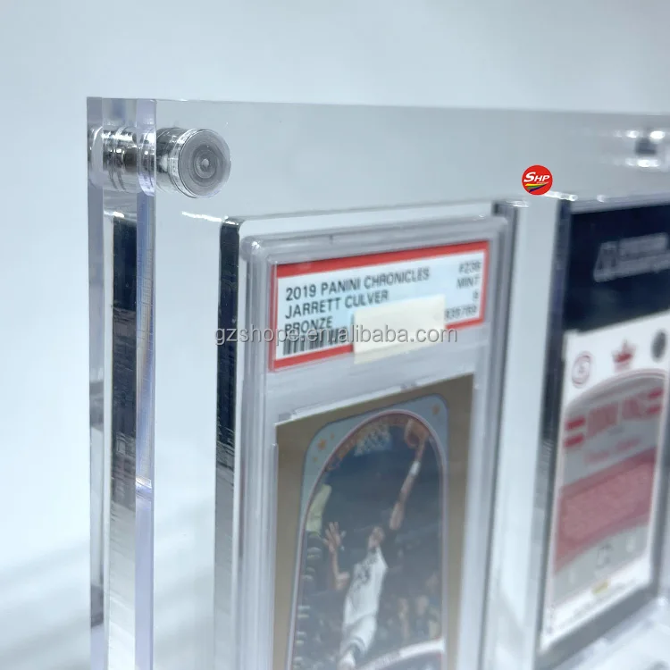 SHP Wholesale Protection Acrl Graded Card Holder  For Trading Sports Baseball Magnetic Graded Card Protector  Display Case