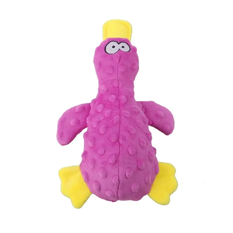 New Pets Plush Squeaky Dog Toys Funny Duck Chew Cleaning Teeth Toy Puppy Training Interactive Supplies
