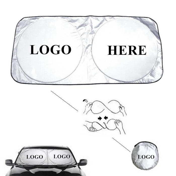 
Custom Pop Up Car Sun Shade Advertising Foldable Car Sunshade 