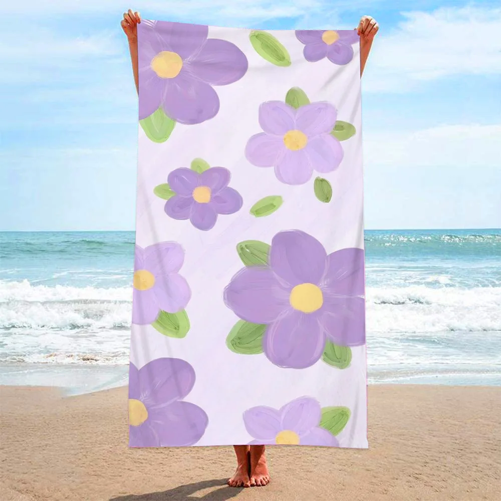 Custom pattern Multi-color Super Water Absorbent and Quick-dry Beach Towel Microfiber