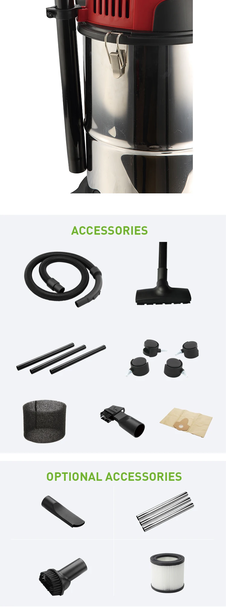 Wet Dry Vacuum 4 Gallon 4 Horsepower Stainless Steel Tank industrial wet dry vacuum cleaner