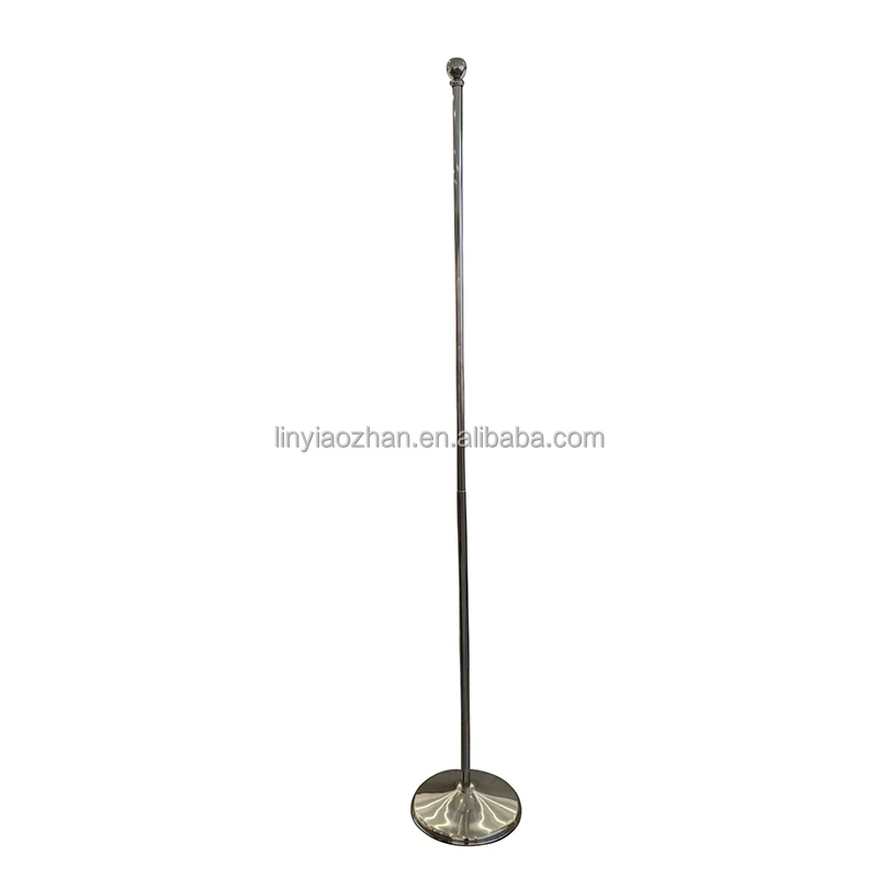 indoor standing flagpole High Quality 2m 2.6m 3m Table flag pole for conference office indoor flag pole with stand