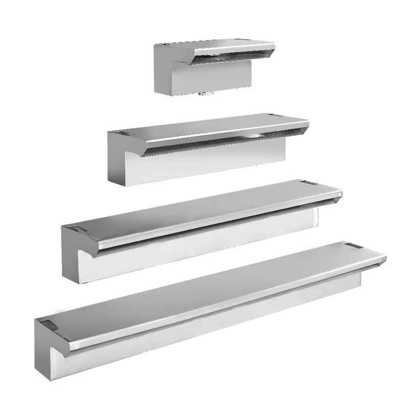 Acrylic Water Blade Curtain Outdoor Swimming Pool Waterfall Water Feature Stainless Steel Fountain Cascade Sheer Descent
