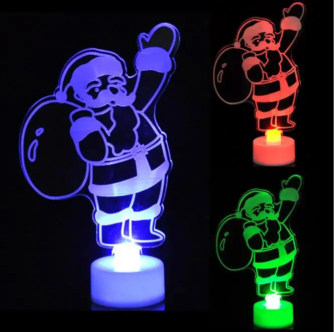 
2020 hot sale LED flashing luminous christmas santa snowman toys 