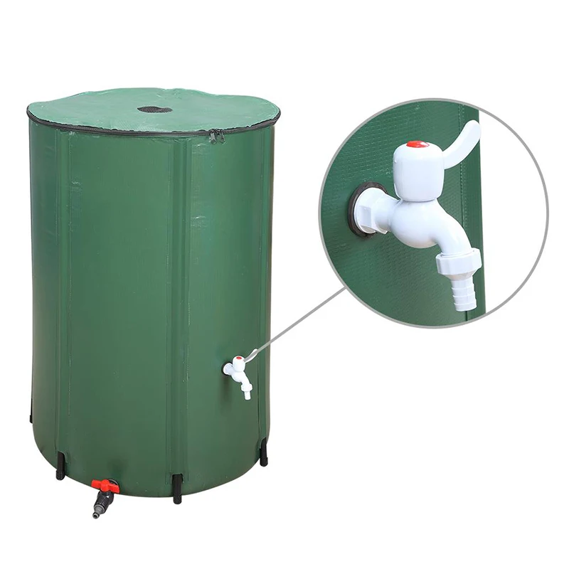 50l 100l 160l 500l 750l 1000l Litler Garden Plastic PVC Tarpaulin Foldable Collapsible Liquid Water Tank planter top rain barrel