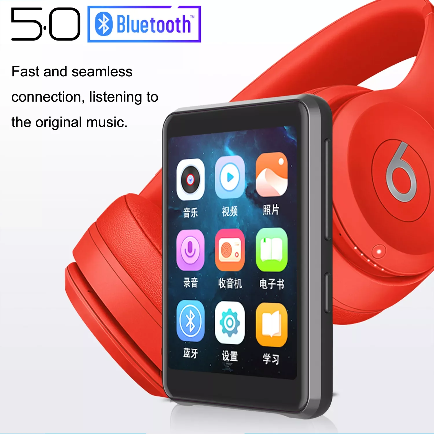 Cheap Mp3 Players in Small Size Mini MP3 Player with Recording FM Radior WIFI Blue tooth free download apps
