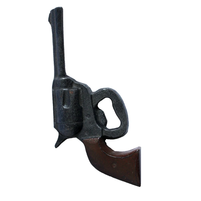 Novel design metal art antique  cast iron gun  beer bottle openers