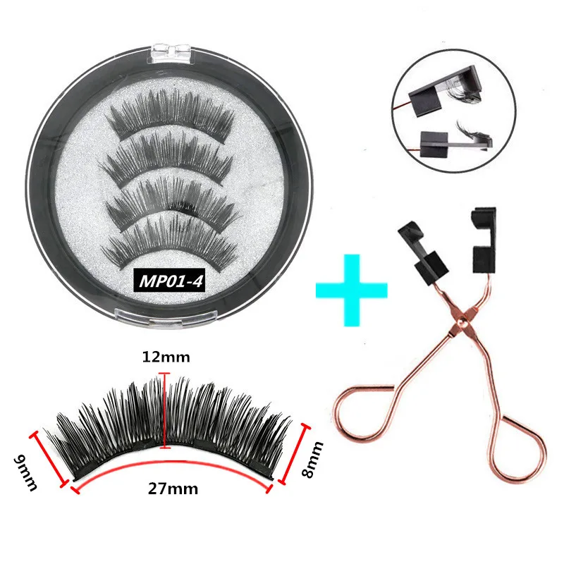 3D magnetic eyelashes With 4/5 Magnets handmade Mink eyelashes extended Reusable false eyelashes magnetic lashes wholesale