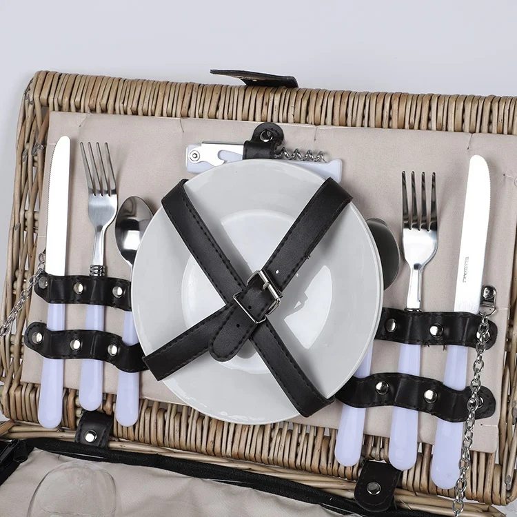 Europe style willow picnic basket insulated picnic basket for 2 person