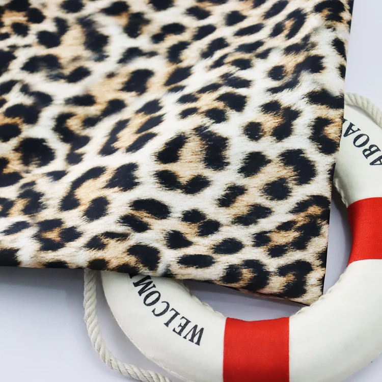 Made in China 40D nylon spandex jersey designer leopard  printed fabric